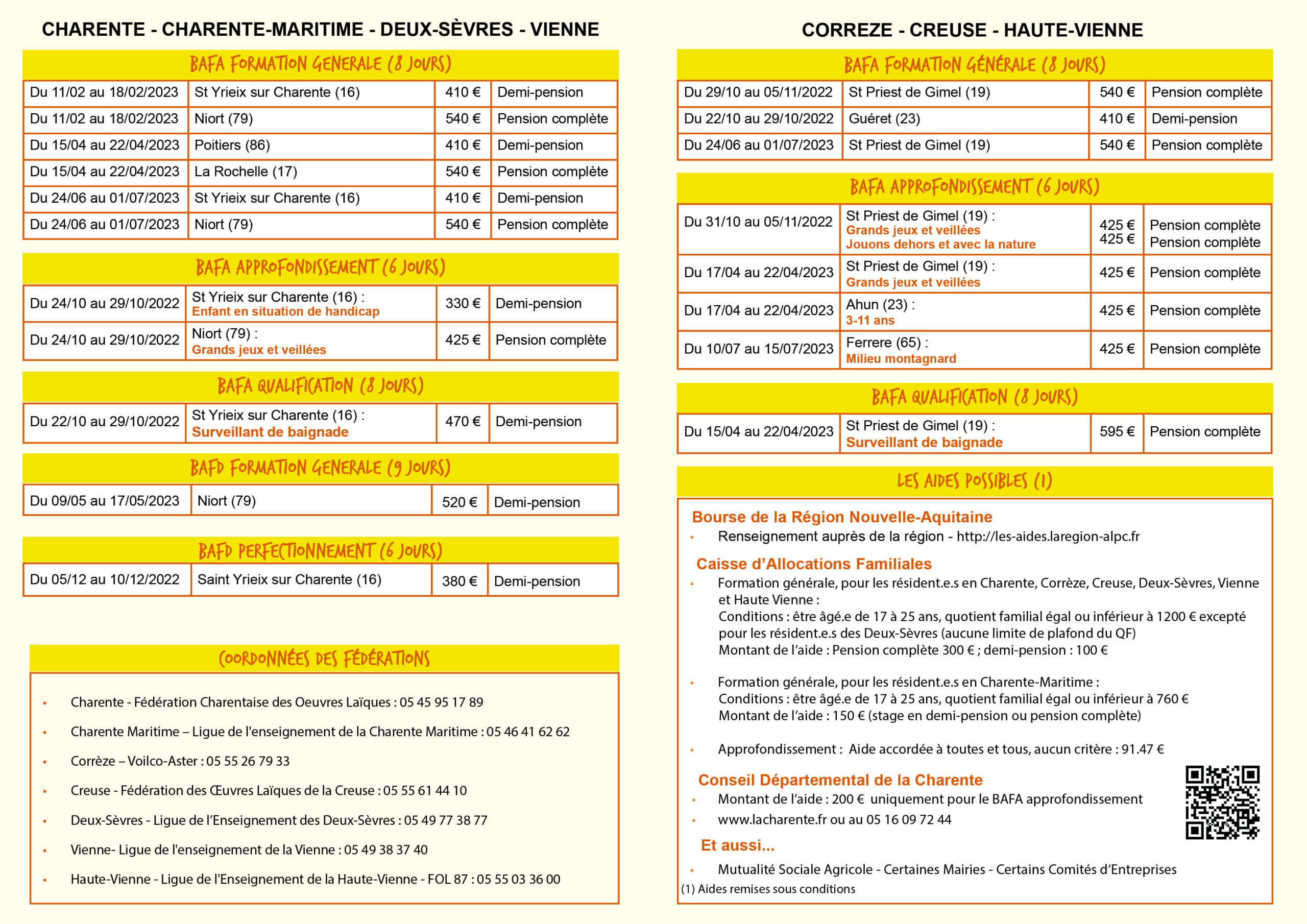 Le Calendrier – BAFA Nouvelle-Aquitaine – Deviens Un Citoyen Actif